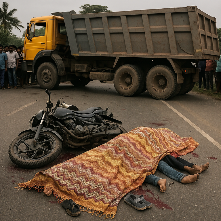 4 Killed As Dumper Truck Rams Two-Wheeler in Bengal’s Murshidabad
