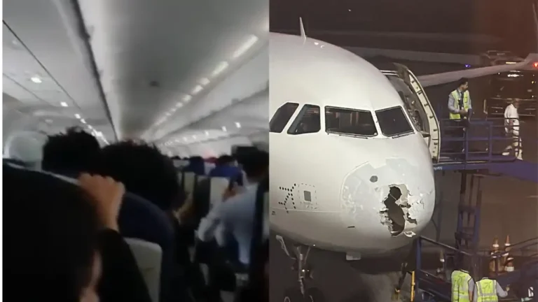 Sky Scare: IndiGo Flight from Delhi to Srinagar Hit by Hailstorm, Lands Safely Despite Damage