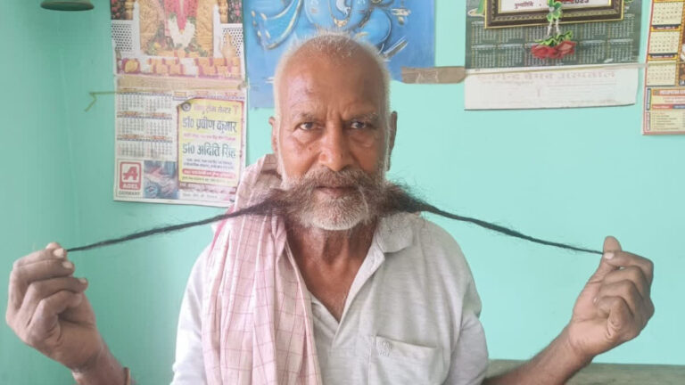 This Bihar Grandpa Had a 42-Inch Moustache—And Got Paid for It!