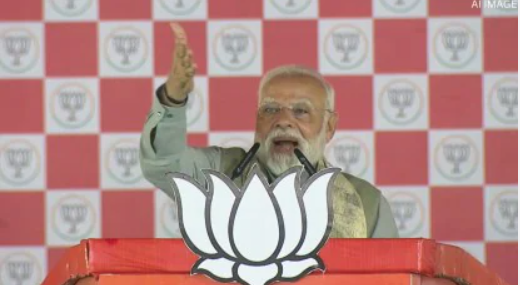 Prime Minister Narendra Modi addresses a rally in Muzaffarpur, Bihar, announcing efforts to secure UNESCO heritage status for the Chhath Mahaparva while hitting back at Congress and RJD over remarks on ‘Chhathi Maiyya’ (PC: Indian Express)