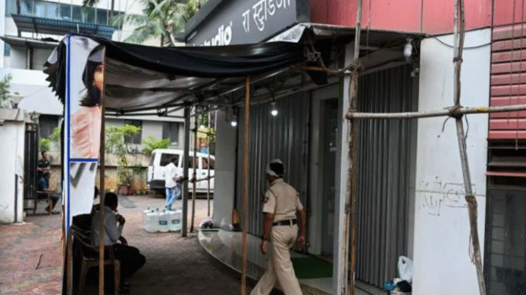 According to the police, Arya had a view of the front of the building but was unaware of a back entry. (Express Photo by Sankhadeep Banerjee)