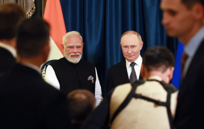 Russian President Vladimir Putin reiterates his ultimatum on Ukraine’s withdrawal from Donbas during a televised interview ahead of his India visit. (PC: Reuters)