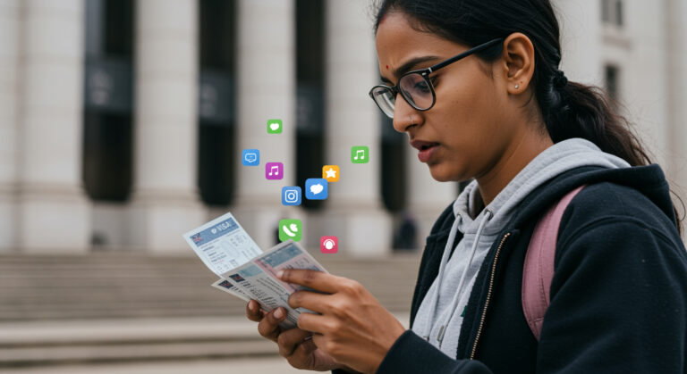 New US visa rule requiring public social media checks triggers widespread delays and anxiety among Indian H-1B and H-4 applicants. (Image: AI Generated Representative Image)