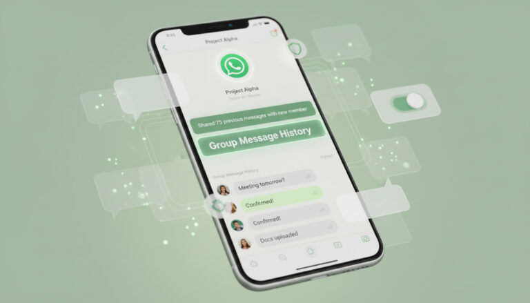 WhatsApp’s new Group Message History feature allows users to share up to 100 recent messages with new members for seamless onboarding into group chats. (Image: AI Generated)