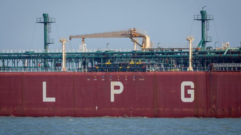 Liquefied Petroleum Gas (LPG) carrier, Shivalik, arrives at Mundra Port via the Strait of Hormuz, amid the U.S.-Israel conflict with Iran, in Gujarat, India, on March 16, 2026. (Photo Credit: Reuters)